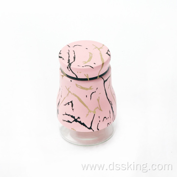 Pink matte outdoor camping spice jar bottle bottle glass container glass beads milk with lid